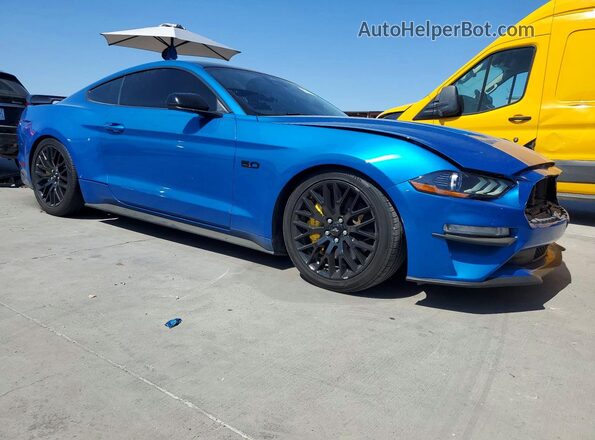 1FA6P8CF4M5120113 2021 FORD MUSTANG Blue Առջևի աջ