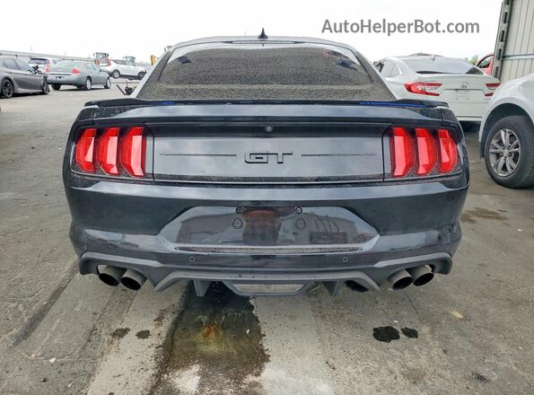 1FA6P8CF4M5137915 2021 FORD MUSTANG Black Rear view
