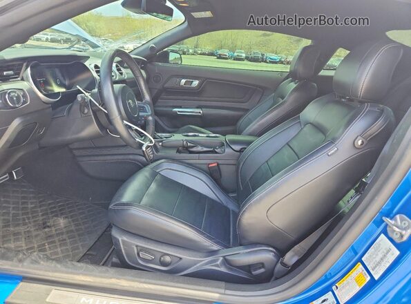 1FA6P8CF4M5154763 2021 FORD MUSTANG Blue Vista interior delantera
