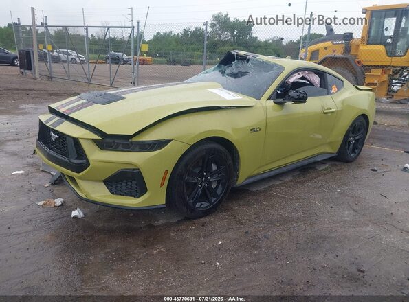 1FA6P8CF4S5417654 2025 FORD MUSTANG Зеленый Передняя левая четверть
