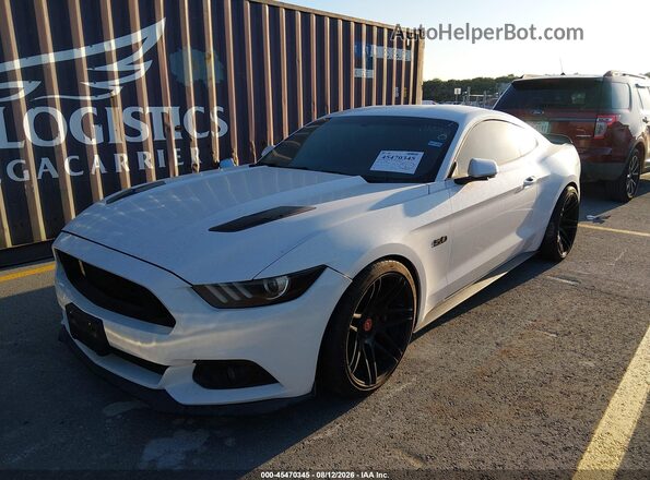1FA6P8CF5G5310104 2016 FORD MUSTANG White წინა მარცხენა ხედი სამი მეოთხედიდან