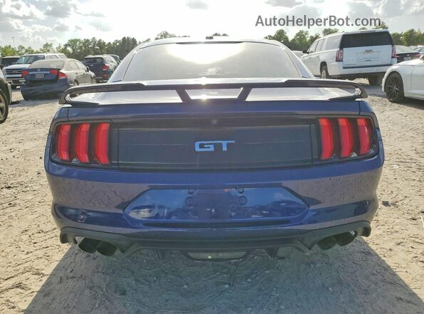 1FA6P8CF5J5122867 2018 FORD MUSTANG Синий Вид сзади