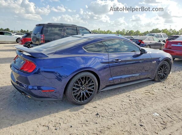 1FA6P8CF5J5122867 2018 FORD MUSTANG Синий Задняя правая четверть
