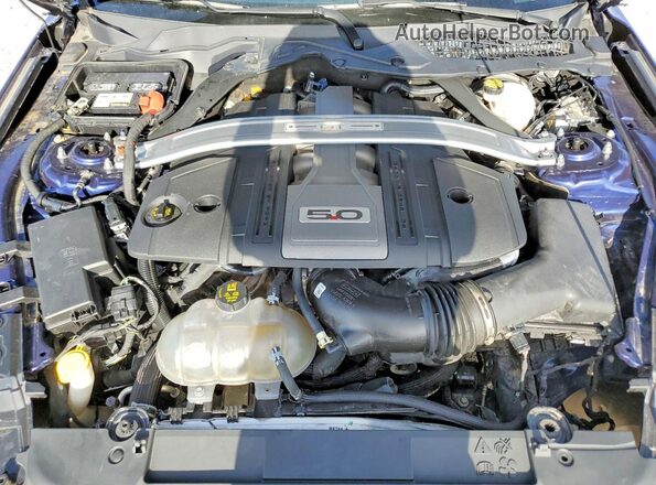 1FA6P8CF5J5122867 2018 FORD MUSTANG Синий Вид задней части салона