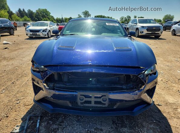 1FA6P8CF5J5162964 2018 FORD MUSTANG Синий Вид спереди