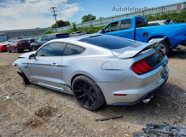 1FA6P8CF5K5164523 2019 FORD MUSTANG Silver Trasero izquierdo
