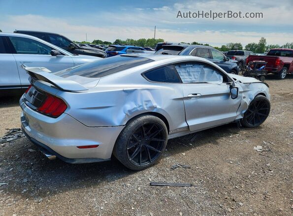 1FA6P8CF5K5164523 2019 FORD MUSTANG Silver Trasero derecho