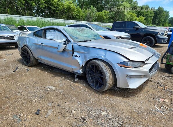 1FA6P8CF5K5164523 2019 FORD MUSTANG Silver Delantero derecho