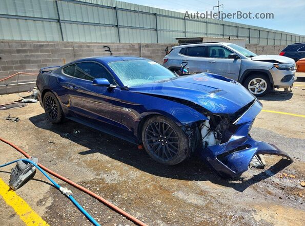 1FA6P8CF5K5189762 2019 FORD MUSTANG Blue Առջևի աջ