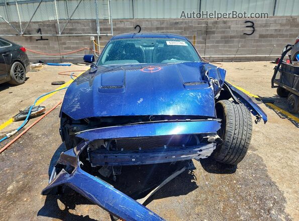 1FA6P8CF5K5189762 2019 FORD MUSTANG Blue Դիմացի տեսք
