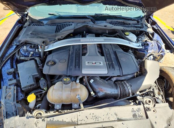 1FA6P8CF5K5189762 2019 FORD MUSTANG Blue Սալոնի հետևի տեսք