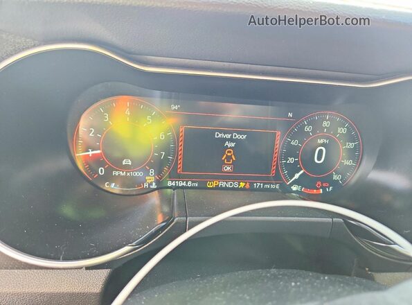 1FA6P8CF5K5191107 2019 FORD MUSTANG White Սարքավորումների վահանակի տեսք