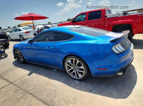1FA6P8CF5K5200341 2019 FORD MUSTANG Blue Rear left