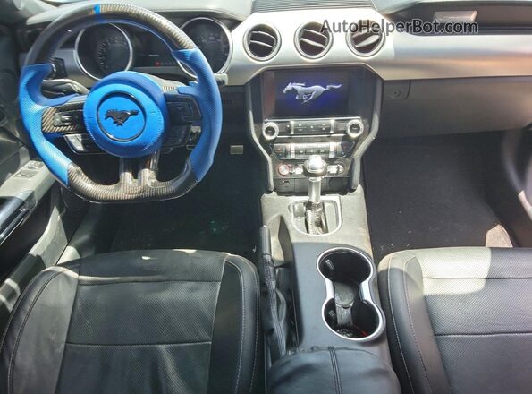 1FA6P8CF5K5200341 2019 FORD MUSTANG Blue Dashboard view