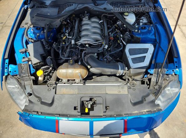 1FA6P8CF5K5200341 2019 FORD MUSTANG Blue Rear interior view