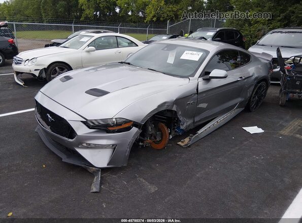 1FA6P8CF5N5138766 2022 FORD MUSTANG Silver Передня ліва чверть
