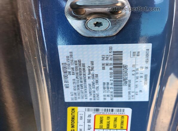 1FA6P8CF5S5413497 2025 FORD MUSTANG Blue Вид підкапотного простору