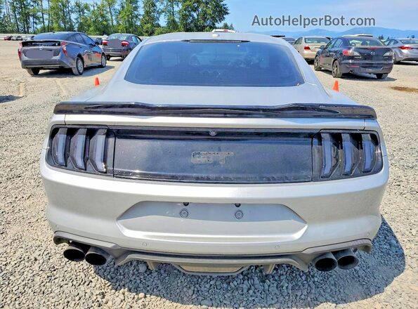 1FA6P8CF6K5102614 2019 FORD MUSTANG Серебряный Вид сзади