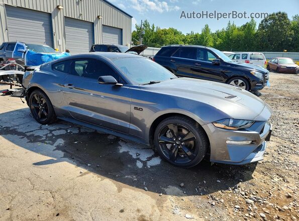 1FA6P8CF6M5107251 2021 FORD MUSTANG Gray Delantero derecho