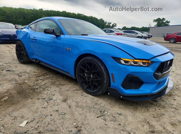 1FA6P8CF6R5411574 2024 FORD MUSTANG Blue Front right