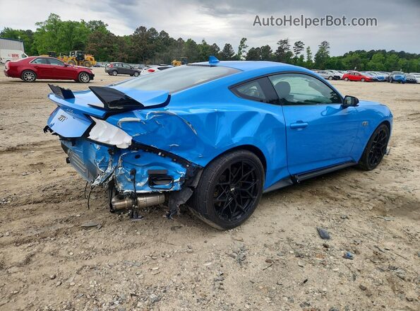 1FA6P8CF6R5411574 2024 FORD MUSTANG Blue Rear right