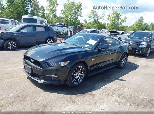 1FA6P8CF7H5256385 2017 FORD MUSTANG Black Առջևի ձախ երեք քառորդ տեսարան