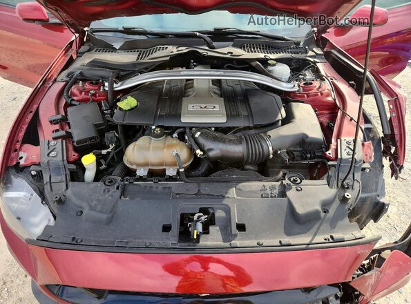 1FA6P8CF7J5184061 2018 FORD MUSTANG Red Widok wnętrza z tyłu