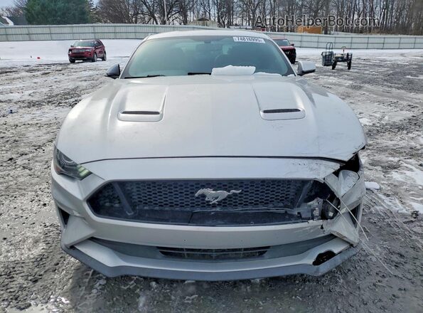1FA6P8CF7K5164247 2019 FORD MUSTANG Серый Вид спереди