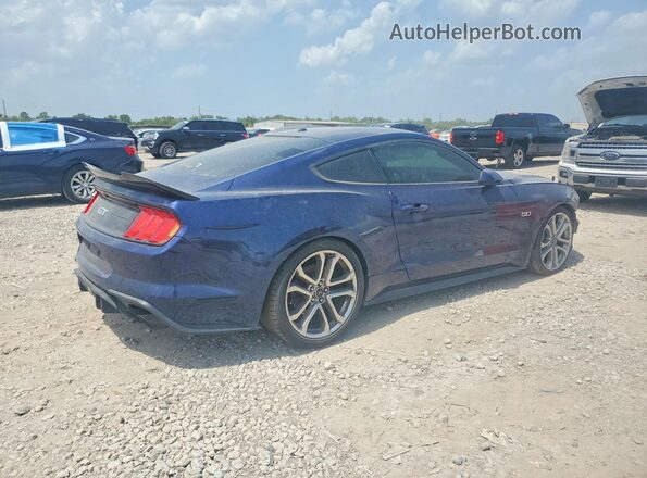1FA6P8CF7K5204780 2019 FORD MUSTANG Blue Rear right