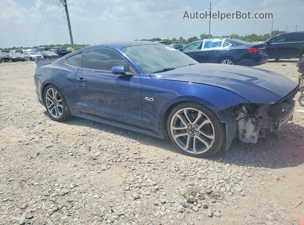 1FA6P8CF7K5204780 2019 FORD MUSTANG Blue Front right