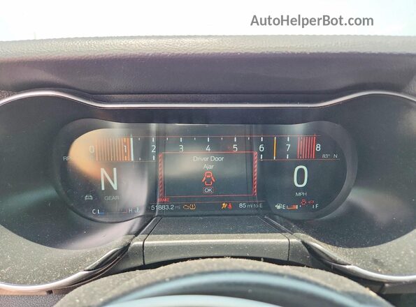 1FA6P8CF7L5124073 2020 FORD MUSTANG Orange Instrument cluster view