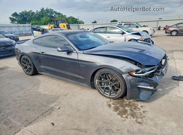 1FA6P8CF7L5154433 2020 FORD MUSTANG Charcoal Front right