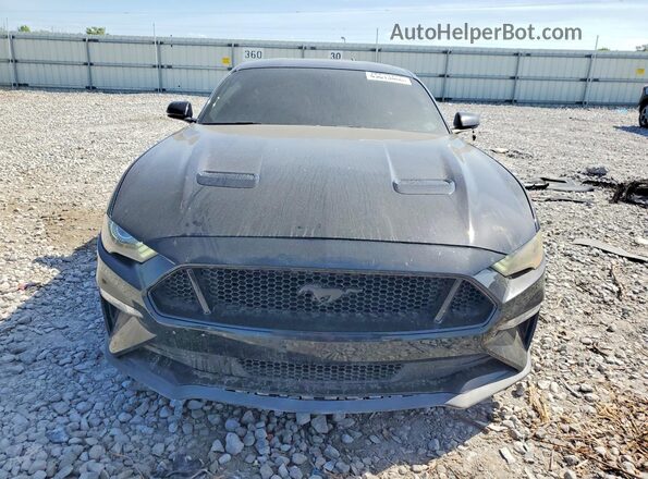 1FA6P8CF7L5185519 2020 FORD MUSTANG Black Front view