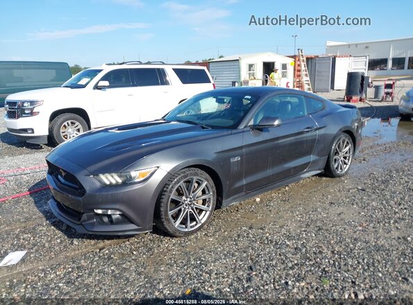 1FA6P8CF8G5271217 2016 FORD MUSTANG Gray წინა მარცხენა ხედი სამი მეოთხედიდან