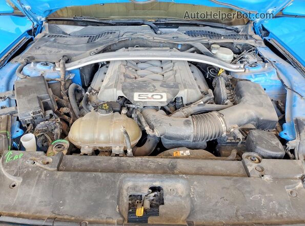 1FA6P8CF8H5228868 2017 FORD MUSTANG Blue Rear interior view