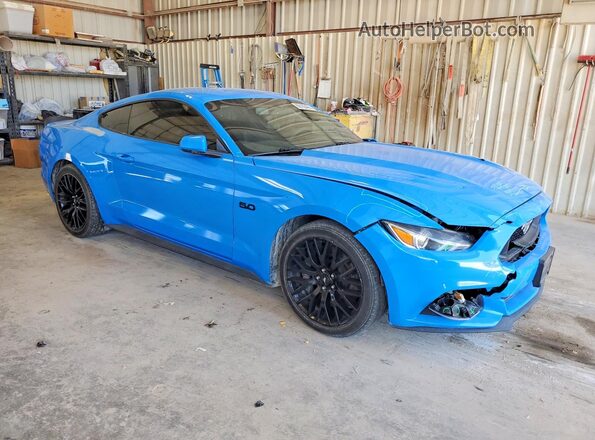 1FA6P8CF8H5228868 2017 FORD MUSTANG Blue Front right