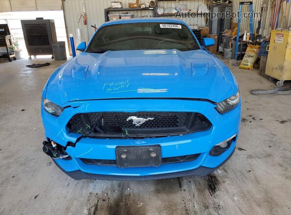 1FA6P8CF8H5228868 2017 FORD MUSTANG Blue Front view