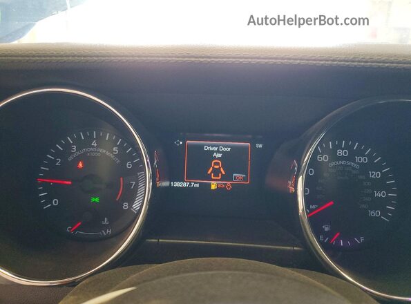 1FA6P8CF8H5228868 2017 FORD MUSTANG Blue Instrument cluster view