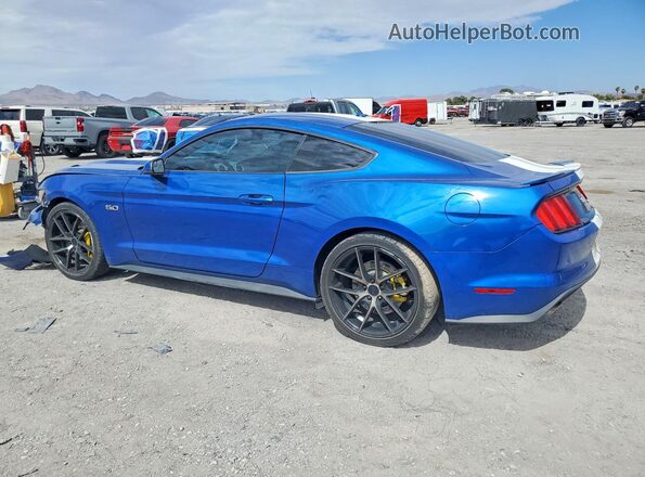 1FA6P8CF8H5266553 2017 FORD MUSTANG Blue Հետևի ձախ
