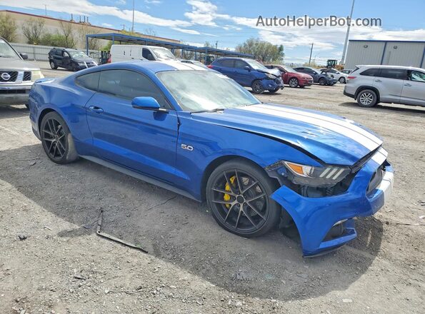 1FA6P8CF8H5266553 2017 FORD MUSTANG Blue Առջևի աջ