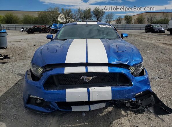 1FA6P8CF8H5266553 2017 FORD MUSTANG Blue Դիմացի տեսք