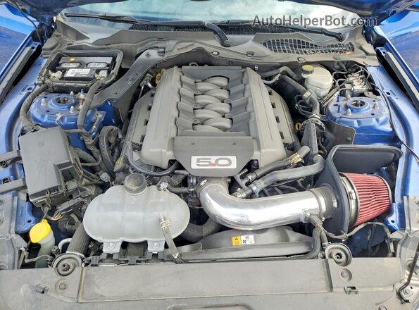 1FA6P8CF8H5266553 2017 FORD MUSTANG Blue Սալոնի հետևի տեսք