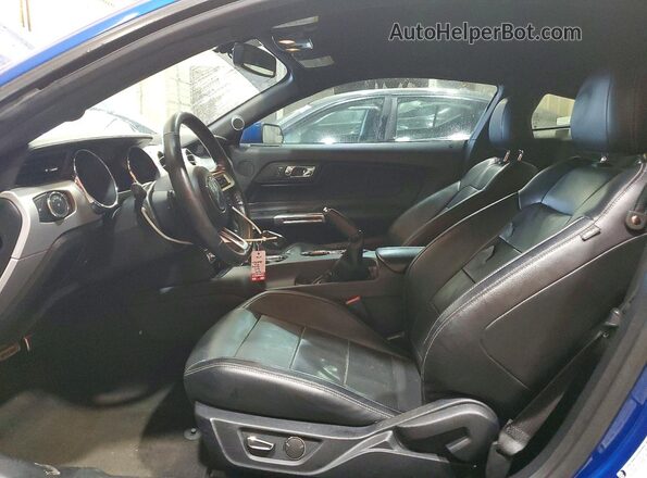 1FA6P8CF8H5309188 2017 FORD MUSTANG Blue Front interior view