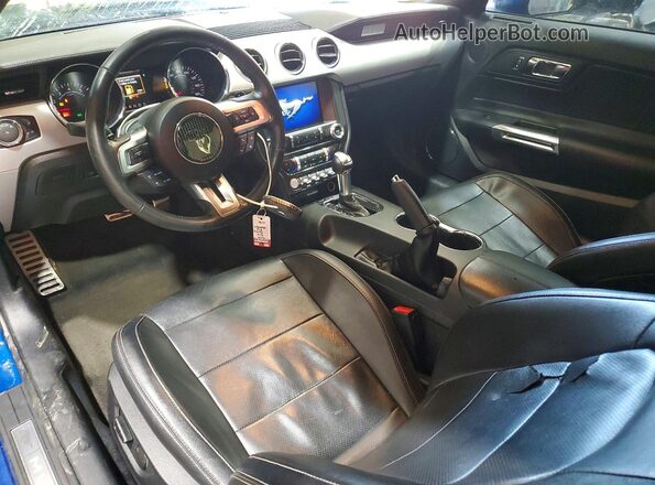 1FA6P8CF8H5309188 2017 FORD MUSTANG Blue Dashboard view