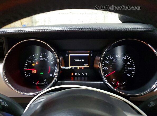1FA6P8CF8H5309188 2017 FORD MUSTANG Blue Instrument cluster view
