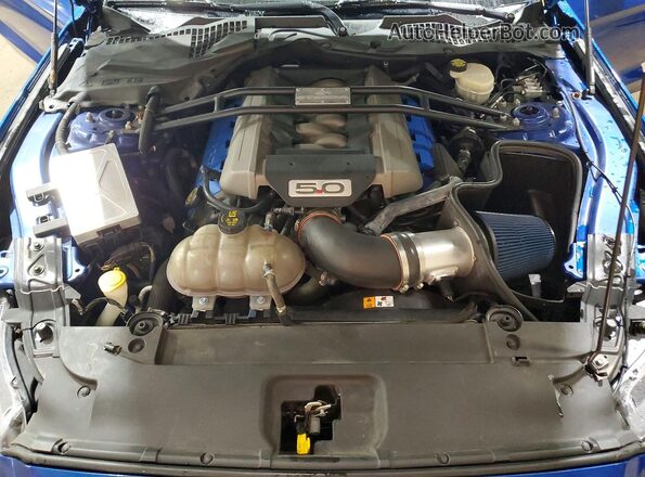 1FA6P8CF8H5309188 2017 FORD MUSTANG Blue Rear interior view