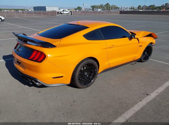 1FA6P8CF8K5115459 2019 FORD MUSTANG Оранжевый Задняя правая четверть