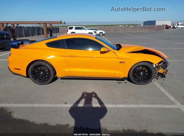 1FA6P8CF8K5115459 2019 FORD MUSTANG Оранжевый Панорамный вид салона 360°