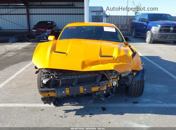 1FA6P8CF8K5115459 2019 FORD MUSTANG Оранжевый Вид задней части салона