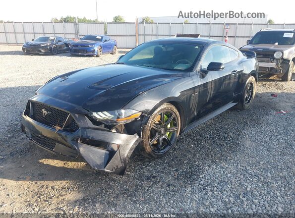 1FA6P8CF8K5131905 2019 FORD MUSTANG Black წინა მარცხენა ხედი სამი მეოთხედიდან